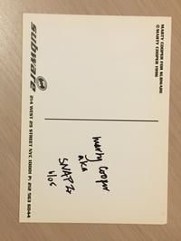 Image 2 of MARTHA COOPER postcard - signed as SNAPZ and dated JUNE 2005