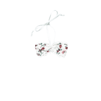 CANDY WHITE FLOWER NECK TIE TOP