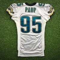 Image 2 of 1999 Nike NFL Team Issued Game Jersey Jacksonville Jaguars Bryce Paup Sz. 99-46