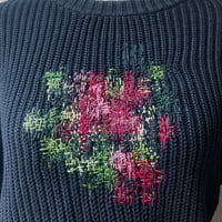 Image 3 of Red & Green Embroidered Sweater