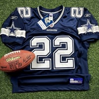 Image 1 of New! 2002 Reebok NFL Authentic Jersey Dallas Cowboys Emmitt Smith Sz. 50 NWT