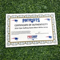 Image 5 of 2016 Nike NFL Game Used Worn Jersey New England Patriots Tyler Gaffney Team COA