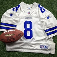 Image 1 of 1996 Starter NFL Pro Line Authentic Jersey Dallas Cowboys Troy Aikman Sz. 52 QBC