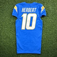 Image 2 of 10/17/2022 Nike NFL Team Issued Game Jersey Justin Herbert Crucial Catch Sz. 40