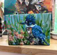 Image 2 of Short King – belted kingfisher painting