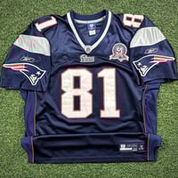 Image 1 of 2009 Reebok NFL Authentic Jersey New England Patriots Randy Moss 52 50th Patch