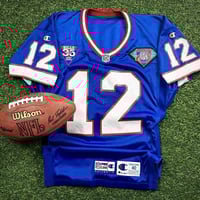 Image 1 of 1994 Champion NFL Authentic Jersey Buffalo Bills Jim Kelly Sz. 40 Vintage HOF