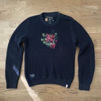 Image 1 of Red & Green Embroidered Sweater