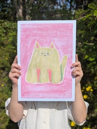 Image 1 of Clever Cat - Cute Cat Art Print