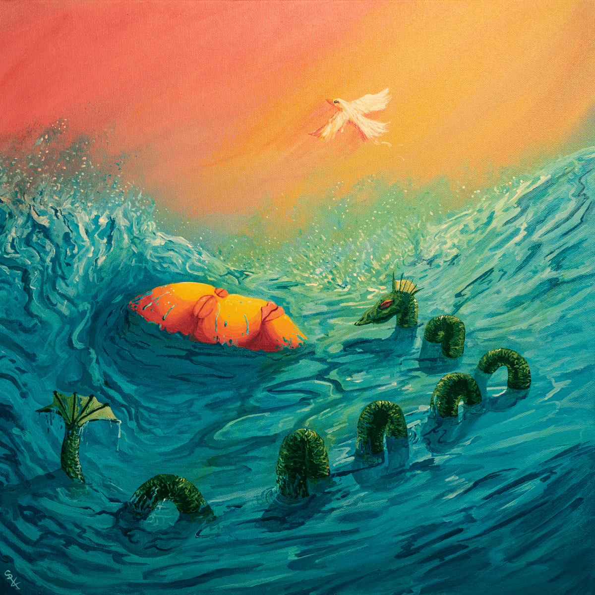 Image of Ocean - Acrylic painting 