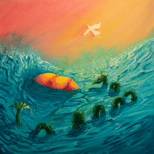 Image of Ocean - Acrylic painting 