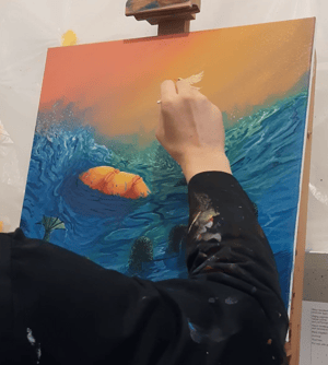 Image of Ocean - Acrylic painting 