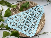 Image 3 of Crochet Pattern: Floral Diamond Bandana