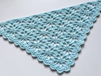 Image 2 of Crochet Pattern: Floral Diamond Bandana