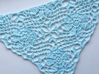 Image 3 of Crochet Pattern: Lacy Bandana with Flower Squares