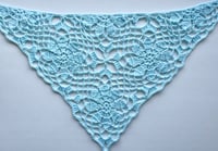 Image 2 of Crochet Pattern: Lacy Bandana with Flower Squares