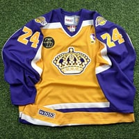 Image 1 of CCM NHL X NBA Jersey Los Angeles Lakers Kings Kobe Bryant Sz. XL Throwback RIP