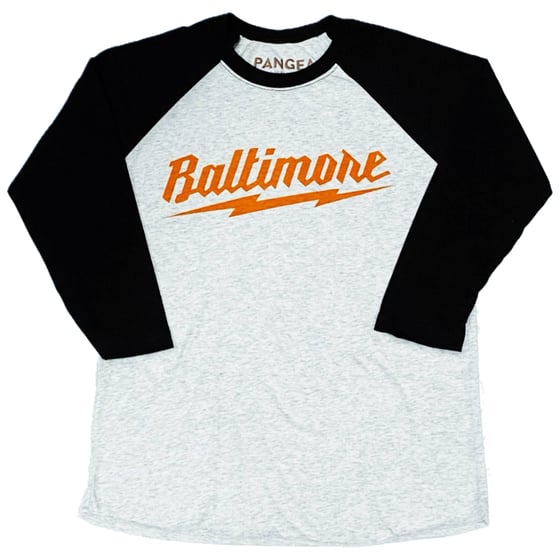 Image of Baltimore Bolt Baseball 3/4 Sleeve Raglan (free shipping)