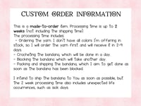 Image 3 of Custom Crochet Floral Bandana