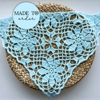 Image 1 of Custom Crochet Floral Bandana