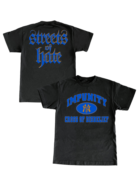 Image of CROSS OF DISBELIEF / IMPUNITY TSHIRT