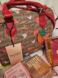 Image 1 of Juicy Couture Strawberry Satchel Meets Hello Kitty Bundle 
