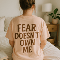 Image 1 of Unisex garment-dyed heavyweight t-shirt “fear doesn’t own me”