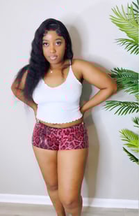 Image 1 of Sequins Leopard Print Shorts (pink) 