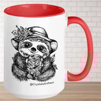 Image 1 of Lady Rosey The Sloth Mug Line Art by CrystalsArtPaws