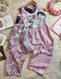 Image 5 of Marigold 2-3y cat teatowel bodice. 