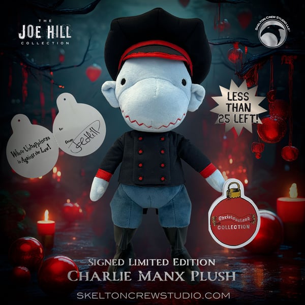Image of JOE HILL 2024 CHARITY EVENT: SIGNED Limited Edition Charlie Manx Plush! LESS THAN 25 LEFT!