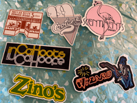 Image 4 of Retro Short Vine set of vinyl stickers.