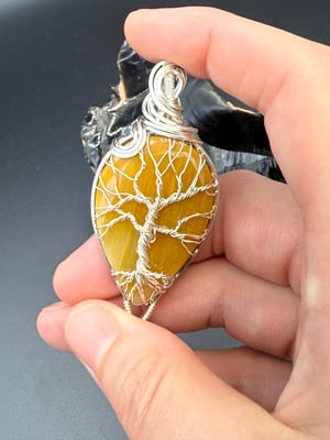 Petrified Wood Tree Pendant