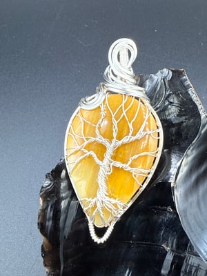 Petrified Wood Tree Pendant