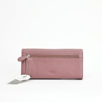 Image 2 of Giani Bernini Pebble Leather Receipt Wallet, Withered Rose