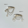 cybercore chained hair clips