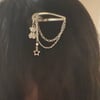 cybercore chained hair clips