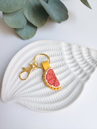 Image 1 of Grapefruit Wedge Keychain 