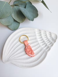 Image 2 of Pink Grapefruit Wedge Keychain 