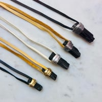 Image 1 of BLACK TOURMALINE LEATHER SKINNIES