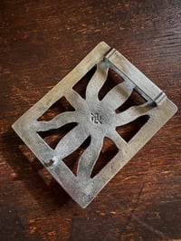 Image 7 of WL&A Large Old Style Spider Belt Buckle - Patagonia Turquoise (AZ) - Size 3.5in x 3in - 165 Grams