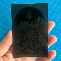 Image 2 of Black on Black Snake Sticker