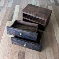 Image 3 of 2-drawer Jewelry Box - Figured Walnut