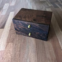 Image 1 of 2-drawer Jewelry Box - Figured Walnut