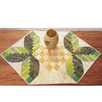 CABIN LEAVES TABLE RUNNER Pattern by Nancy A Myers for Cut Loose Press