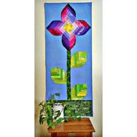Image 1 of LOG CABIN WALLFLOWER by Nancy A Myers for Cut Loose Press