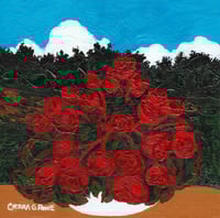 Image 1 of 'One Fine Day' - Palette Knife Landscape, Acrylic on Canvas Panel, 8x8 Framed