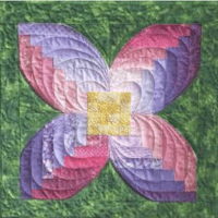 Image 2 of LOG CABIN WALLFLOWER by Nancy A Myers for Cut Loose Press