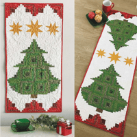 Image 1 of PINE TREE BANNER/TABLE RUNNER by Jean Ann Wright for Cut Loose Press