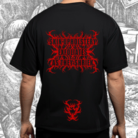 Image 2 of "Flamethrower Ecdysis" Red T-shirt